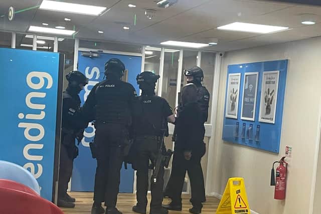 Police were on the scene at Sixfields Travelodge.