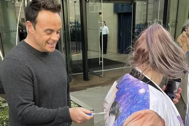 After the BGT filming, the pair signed Heidi-Jade's jacket.
