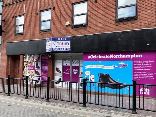 The former Nationwide bank in Abington Street has been closed for years now. The property has a ground floor and a first floor as well as a basement. The sales ad says it could be suitable for other uses, subject to planning, and is up for rent at £3,333 a month.