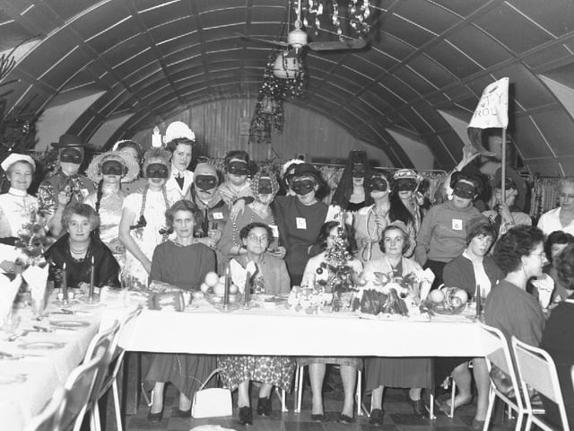 Residents' Christmas dinner at Northampton General Hospital, December 29, 1960