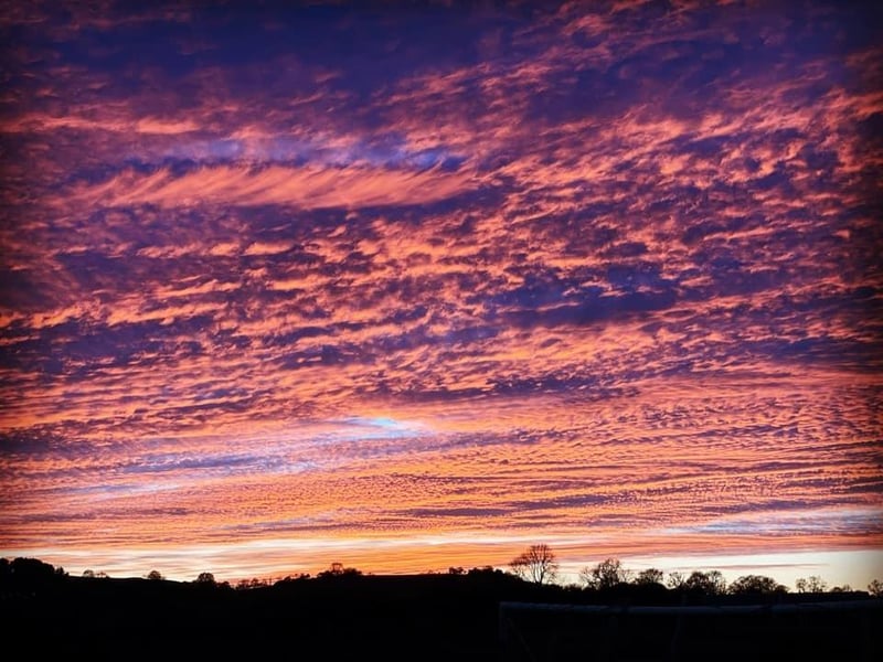 Pink and orange above Badby, near Daventry.