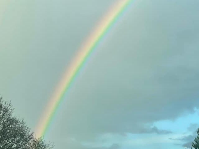 Another snap of the rainbow over Northampton.