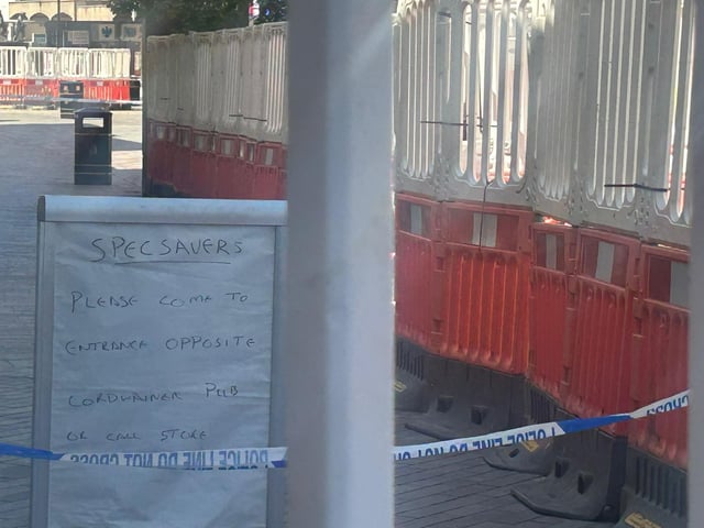 The top end of the Abington Street cordon.
