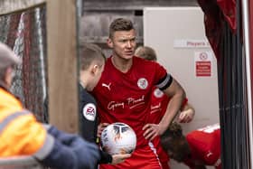 Club captain Gaz Dean has taken on the role of interim manager at Brackley Town following the departure of Roger Johnson. Picture by Glenn Alcock