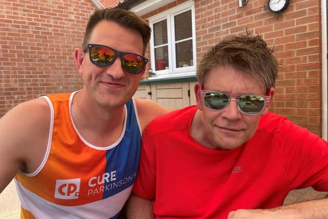 Simon (pictured right) was diagnosed when he was just 30 years old, but has lived life to the fullest over the past 24 years since his diagnosis – not allowing the condition to define him and his active lifestyle.
