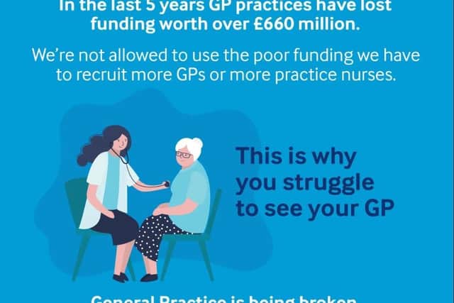 The BMA poster used on the Brackley Medical Centre's Facebook page