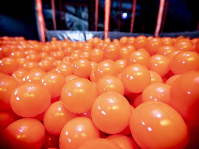 There is a new sensory room, car wash role play zone, two large ball pits with ball showers, and a sports court with astroturf on the top level.