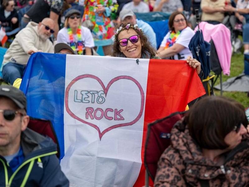 Fans watching acts perform at Let's Rock Northampton at Delapré Park on Saturday, June 15, 2024. Photo by David Jackson.