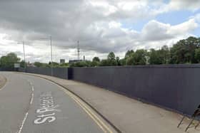 The hoarding currently at St Peter's Way cost the council £40k to install.