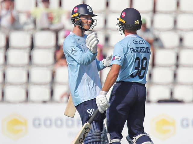 George Bartlett (left) and Nathan McSweeney scored 12 half-centuries between them in the 2026 Onr Day Cup (Picture: Peter Short)