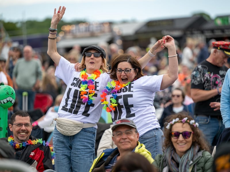 Fans watching acts perform at Let's Rock Northampton at Delapré Park on Saturday, June 15, 2024. Photo by David Jackson.