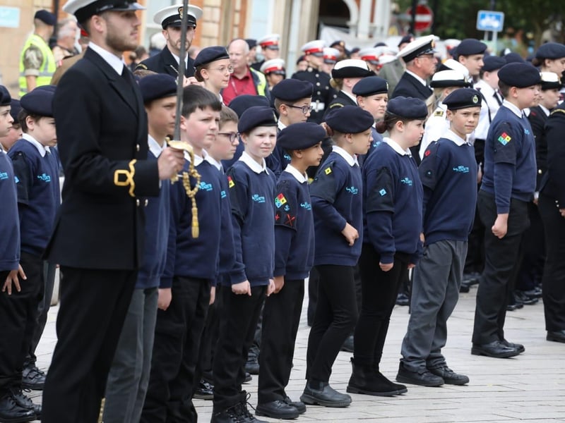 Kettering town centre: crowds line town centre to welcome The Royal Anglian Regiment for Armed Forces Day parade /National World