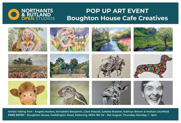 Pop up art exhibition.