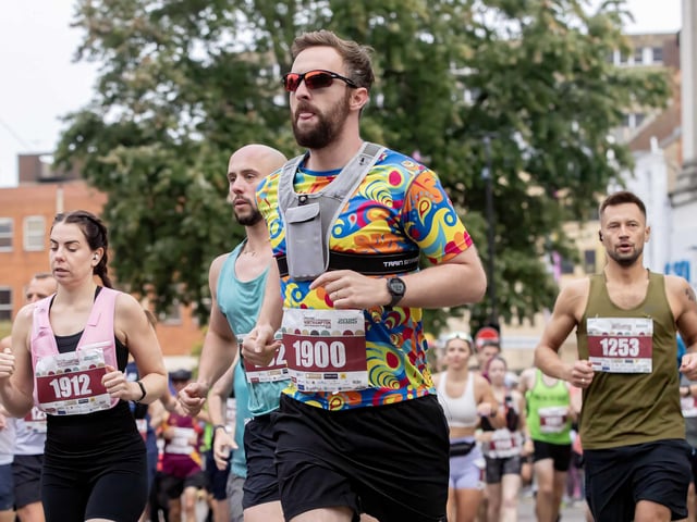 Hundreds of runners took part in the half marathon around the town on Sunday September 14.
