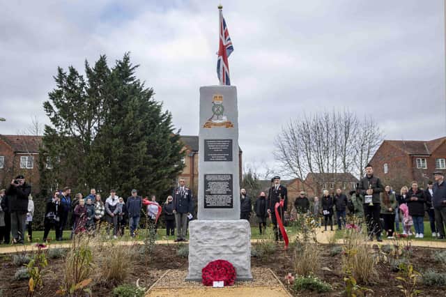 The memorial garden on land in the Simpson Manor housing development pays tribute to the Royal Pioneer Corp regiment, which was based at Simpson barracks. The garden was opened on November 19 with a service including veterans, the parish vicar and schoolchildren.