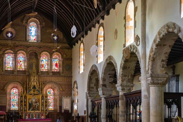 Interior of St Peter's Church, Northampton looking towards the choir and altar