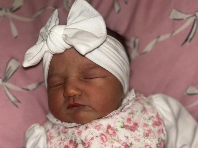 Lola Gillian born at 2.51pm on January 27 at Northampton General Hospital, weighing 8lbs 7oz.