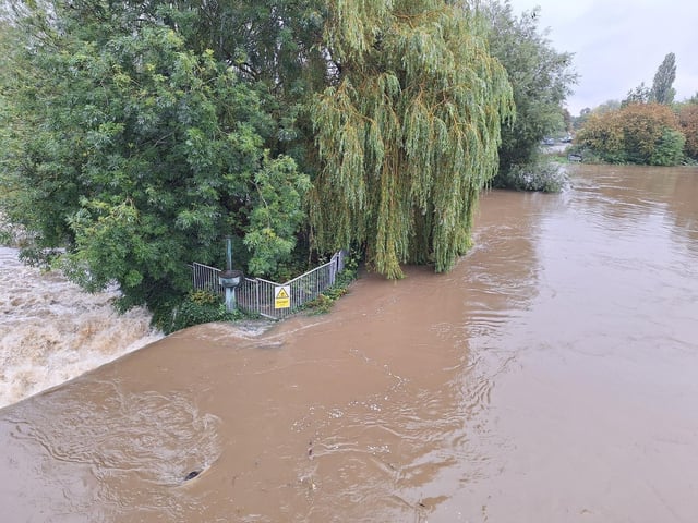 The River Nene running high.