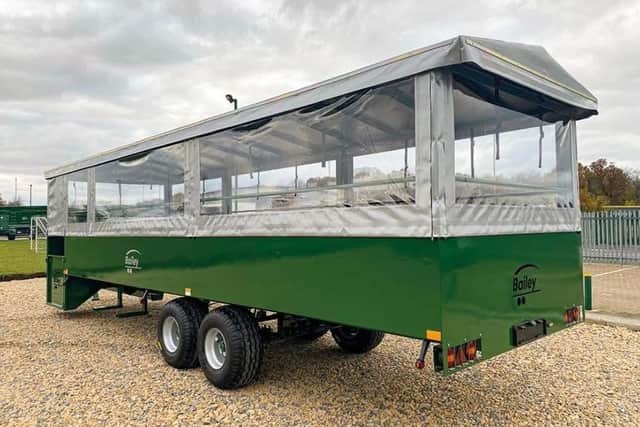 From mid-April until September, the family is introducing the unique opportunity to have afternoon tea with their highland cows in a custom-built trailer.