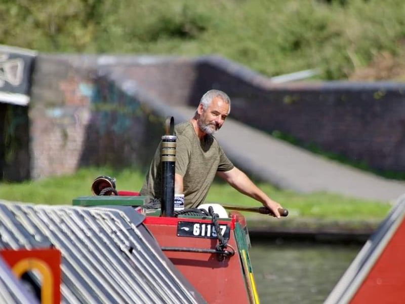 Lloyd Hampshire, 52, pictured while travelling around England.