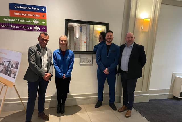 The Northamptonshire Town Centre Hotel team with representatives from both charities.
