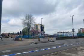 Spring Boroughs building site is cordoned off.