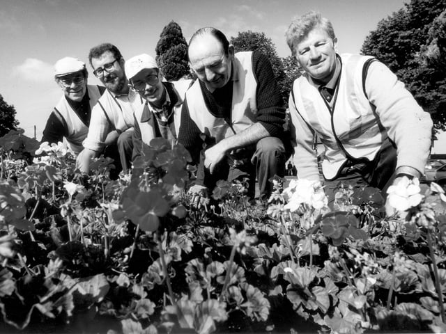 Flowerbeds at The Golf House Roundabout, Kettering Rd, 1993