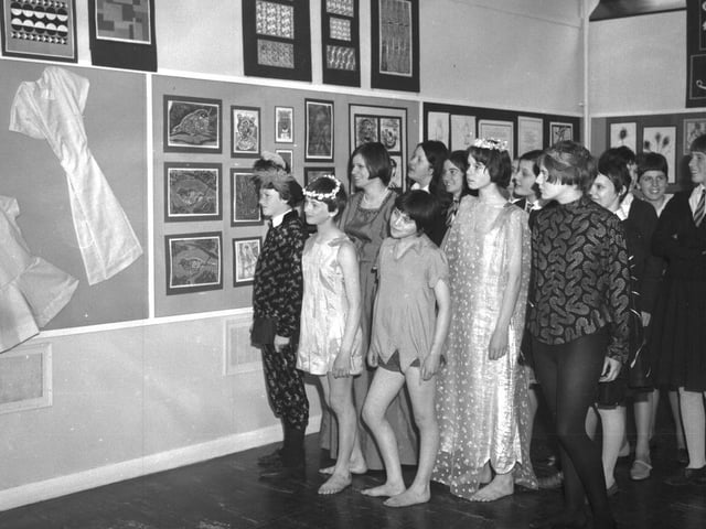 Art show at Spencer Girls School, Northampton, April 20, 1967