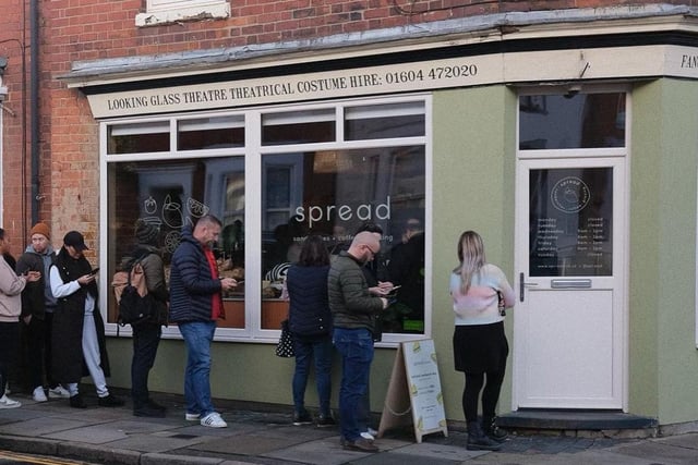 The popular sandwich shop had given all the sandwiches away by 11.30am, just two-and-a-half hours after opening to a queue of people.