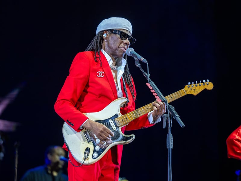 Nile Rodgers and CHIC headlining the opening day of Cropredy Convention 2023. Photo by David Jackson.