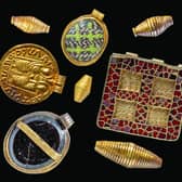 Collection of pendants from the Harpole Burial necklace