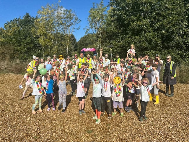 More than 60 children, parents and members of the community completed a colour run at Pitsford Quarry on Sunday September 28 to raise money for school activities.