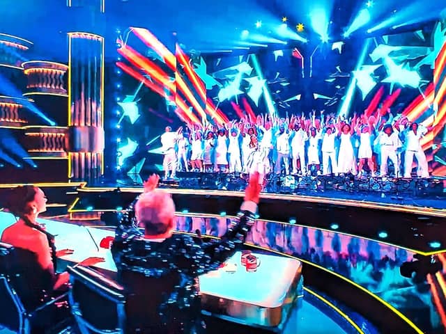 Northants Sings Out choir performing on the final of Britain's Got Talent.