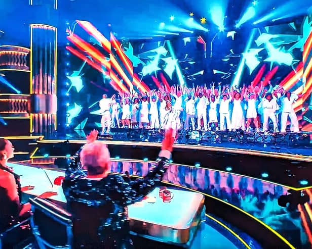 Northants Sings Out choir performing on the final of Britain's Got Talent.