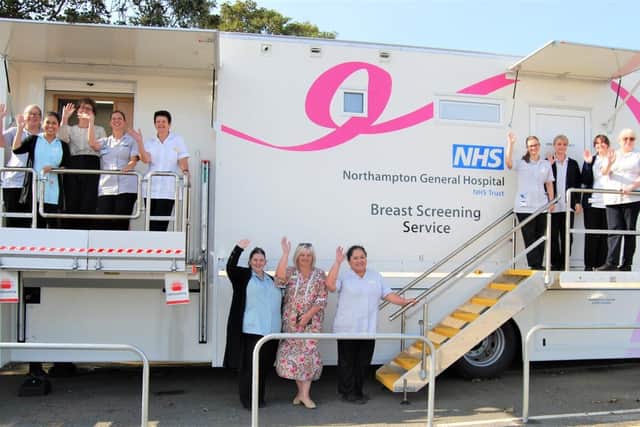 The NGH Breast Screening team with one of the new mobile units.
