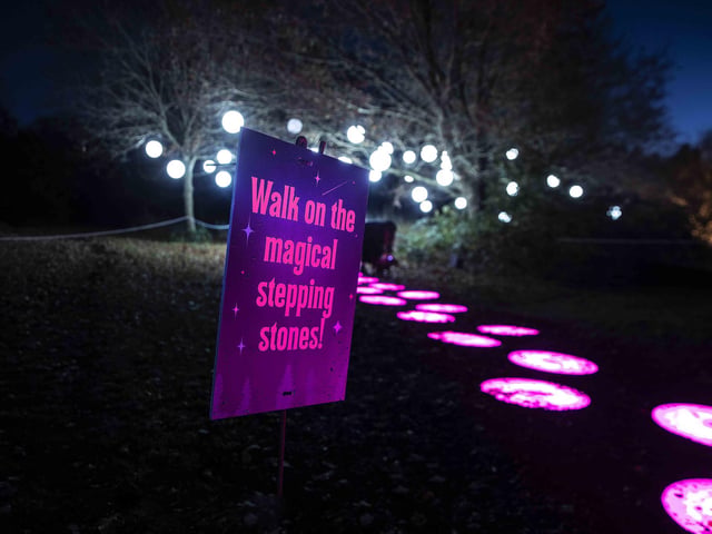 Take a look around the winter light trail, which is now open and will be until December 31.