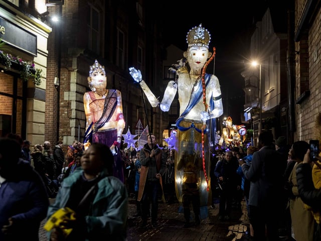 Celebrations for the festival of lights included a parade and entertainment in Northampton town centre on Saturday (November 4).
