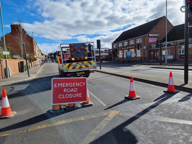 Pictures from the scene at midday. The incident happened at 8.40am today (Monday).