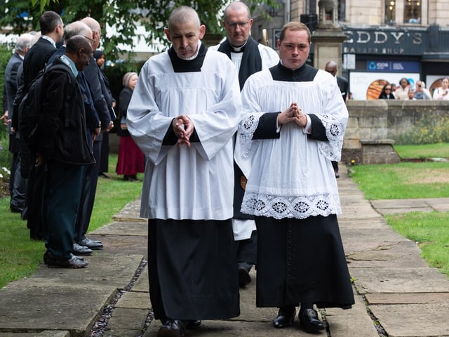Northamptonshire civic leaders laid wreaths outside All Saints Church on Saturday (September 10) as a way to pay their respects to Her Majesty The Queen.
