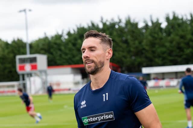 Matt Lowe has been suffering from chronic fatigue, but it's hoped he will be back in action for Brackley Town soon. (Photo credit: Pete Keen)