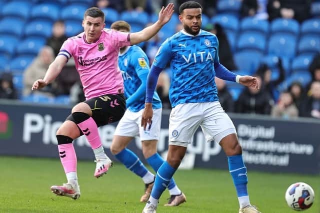 Aaron McGowan captained the Cobblers at Stockport County last weekend
