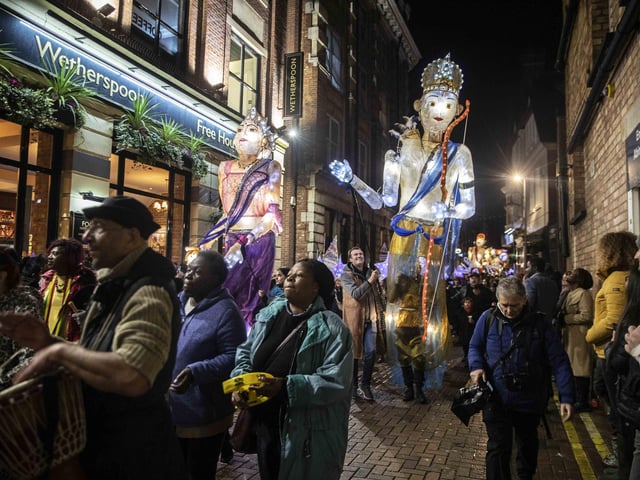 Celebrations for the festival of lights included a parade and entertainment in Northampton town centre on Saturday (November 4).