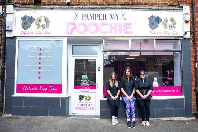 The founder has worked with dogs since she was 11 and saw a gap in the market after hearing that many people miss out on weddings to look after dogs – as well as the pooch missing out. Photo: Corrine West Photography.