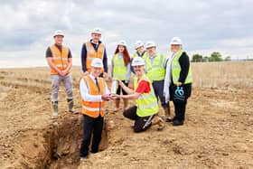 The time capsule was buried on a new housing estate in Duston.
