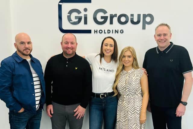 Left to right, Pete Taylor, Andrew Whittle, Emma-Louise Taylor, Lauren Mcneal, Andy Carpenter