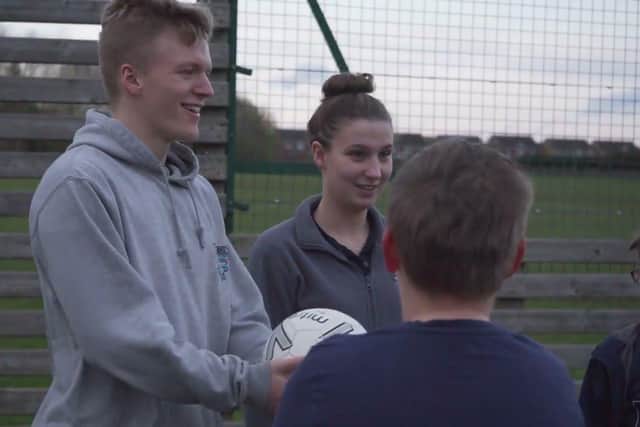 Member of Trilogy team meets with young people from Northampton.
