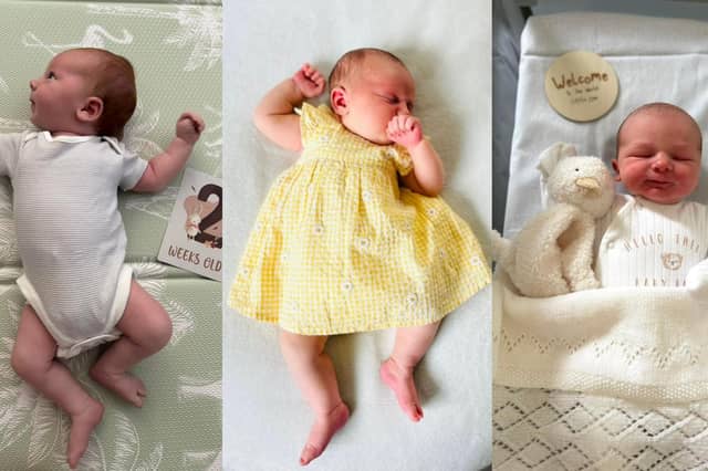 Some of the very cute babies born in the town last month...