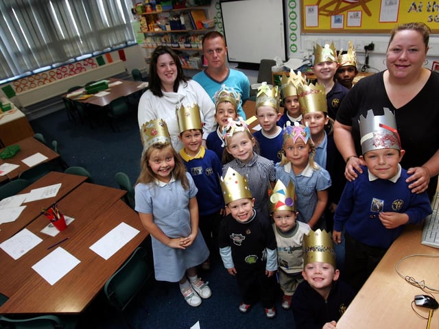 Ribbon cutting at Kings Heath Primary School after a revamp.