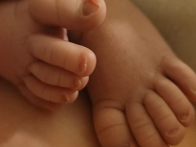 Nicole born on February 14, 3.11pm at Northampton General Hospital, weighing 7lbs 70zs.