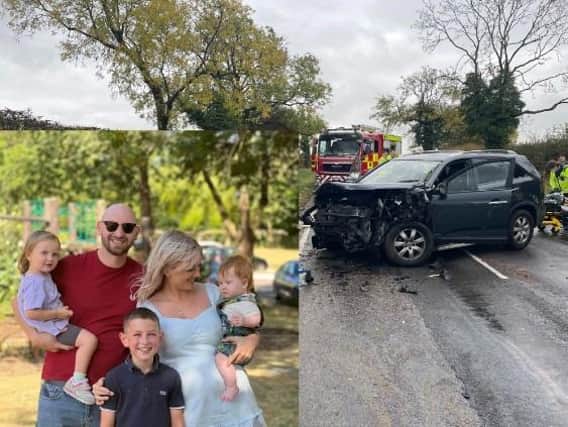 The family were in a head on collision in Sywell Road on Thursday (October 20).